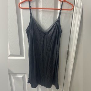 VICTORIA’S SECRET gray shiny and Sheer and Silky sleep gown